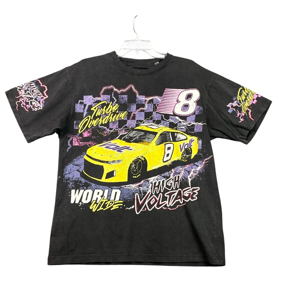 PacSun Racing T-Shirt Mens Medium Cotton High Voltage Turbo Overdrive Graphic